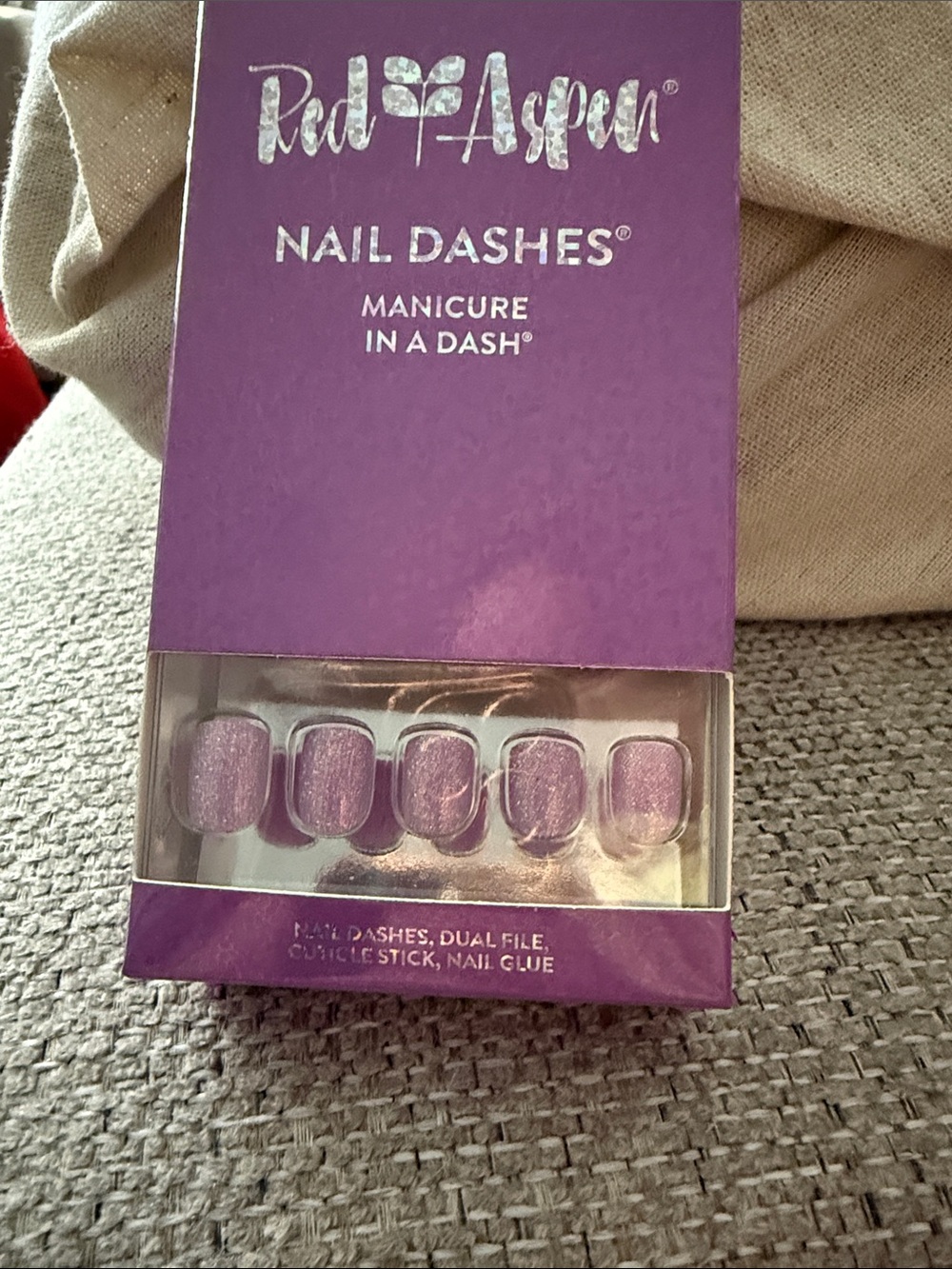 🌸Red Aspen Nail Dashes Press-On Nails in Shimmery Lavender Pink